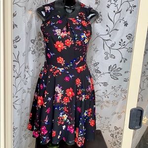 Express Dress Black Floral size 4